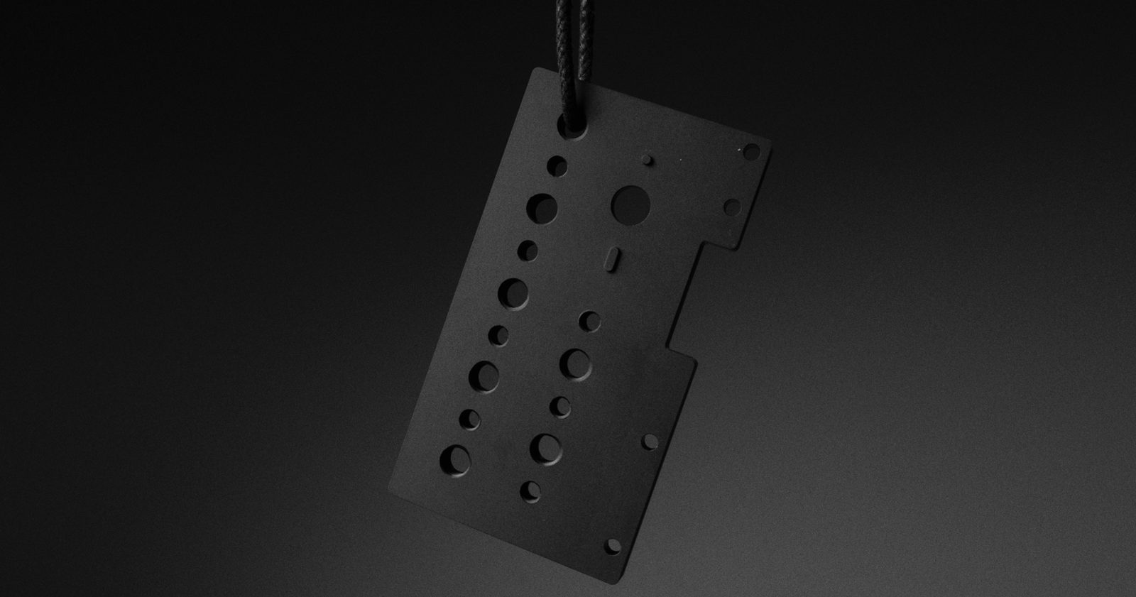 The K3 Cage base plate suspended, the whole plate and its mounting holes
